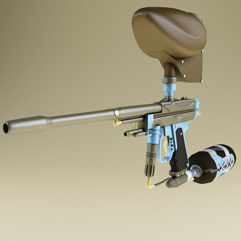 paintball marker aim autococker 3d max