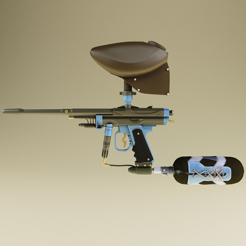 paintball marker aim autococker 3d max