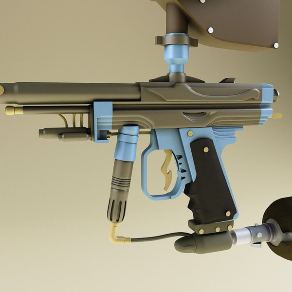 paintball marker aim autococker 3d max