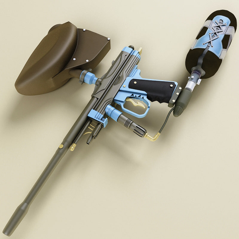 paintball marker aim autococker 3d max