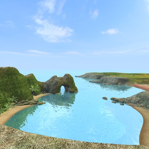 scenery beach 3d model