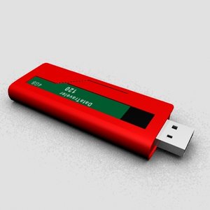 free usb flash drive 3d model