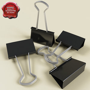 3d binder clips model