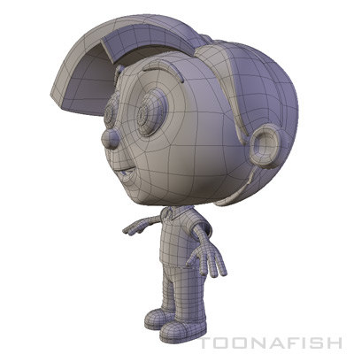 funny cartoon character 3d model