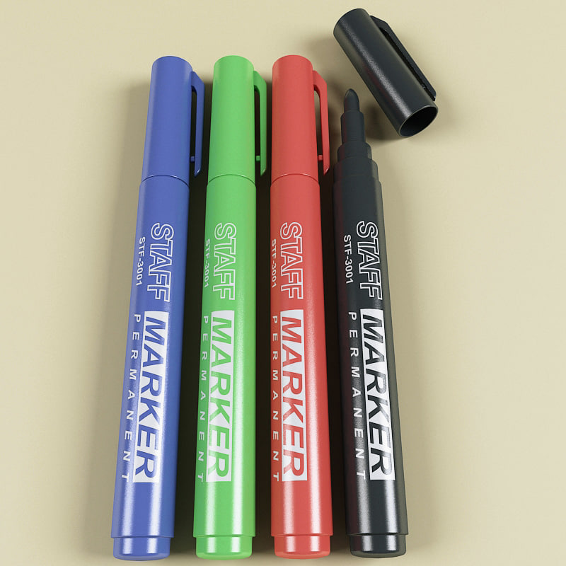 permanent markers 3d max