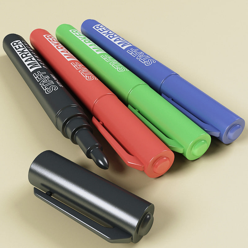 permanent markers 3d max