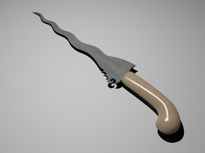 keris traditional weapons 3d max