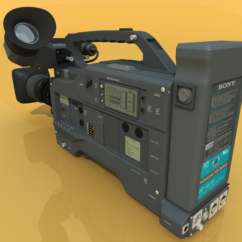 digital betacam camera 3d model