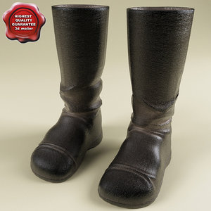 boots modelled 3d model