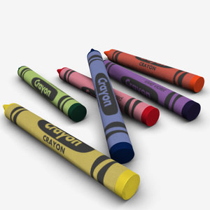 wax crayon 3d model