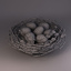 3d model of traditional easter nest basket
