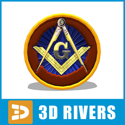 3d model masonic emblem symbol