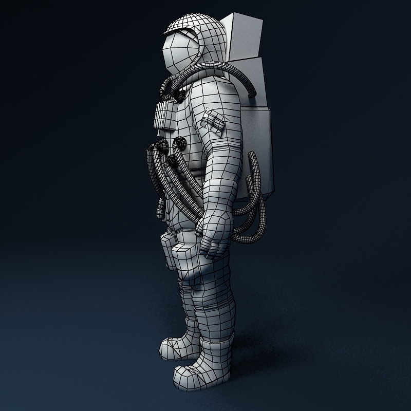 3d model spaceman person human space