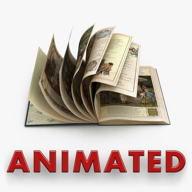 book animations 3d model