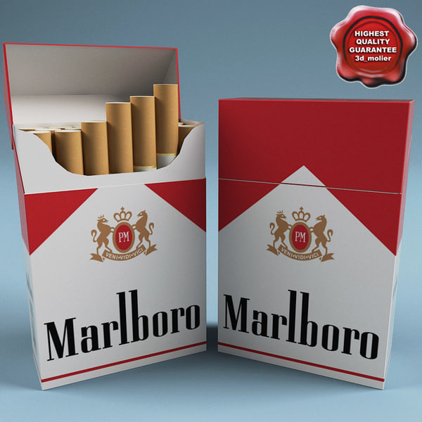 marlboro cigarettes 3d model