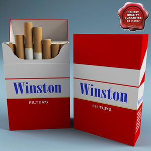 winston cigarettes 3d max