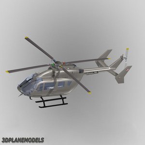 eurocopter ec helicopter aircraft 3d model