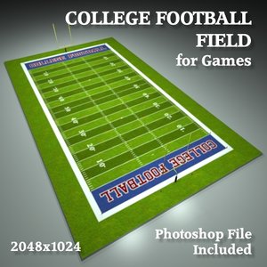 college football field 3d model