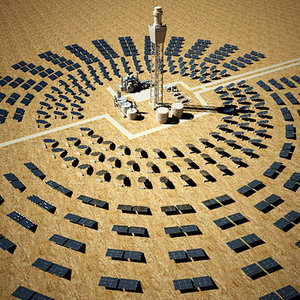 solar power station 3d model