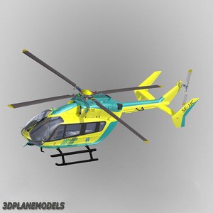 eurocopter ec-145 sos helikoptern 3d model