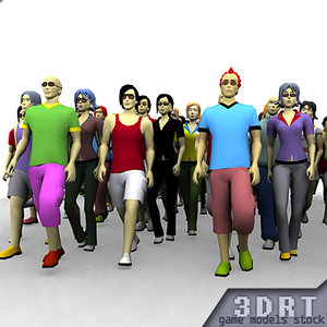 people avatars characters 0 3d model
