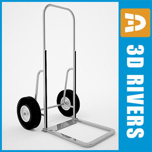 3d luggage cart model