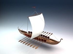viking war ship 3d lwo