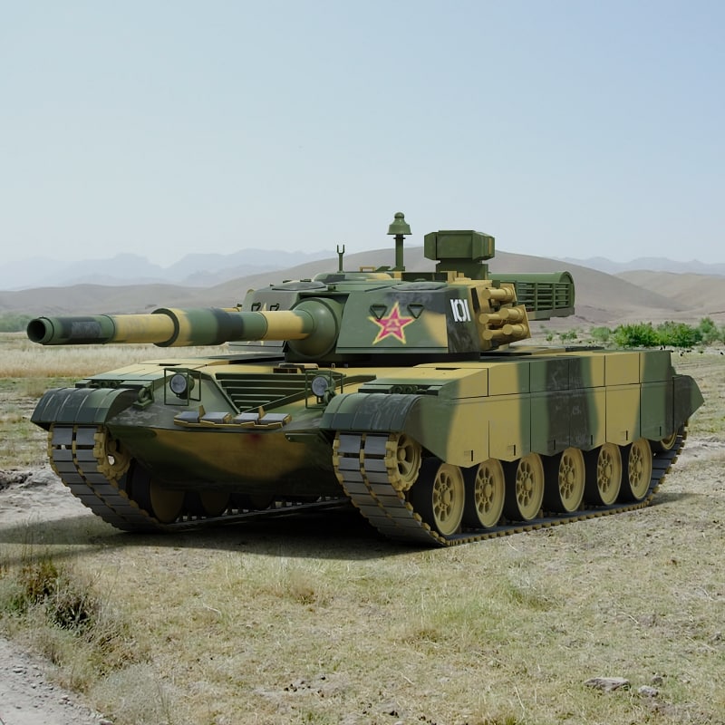 3d chinese type 98 battle tank model