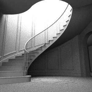 custome stair 3d max