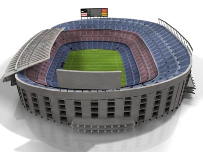 3d model camp nou stadium