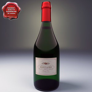 champagne bottle bonnaire 3d model