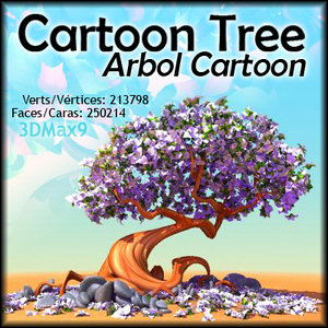 cartoon tree 3d max