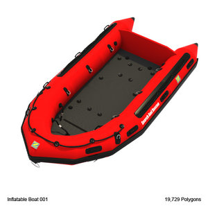 3d model inflatable boat