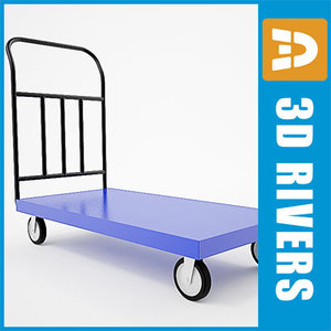 3d model luggage cart