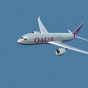 3d a350-800 qatar