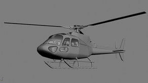 eurocopter as350 helicopter 3d x