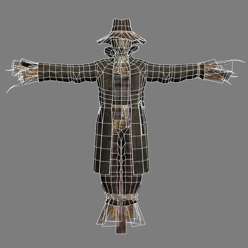 scarecrow crow scare 3d model