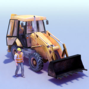 3d 2cx digger driver model