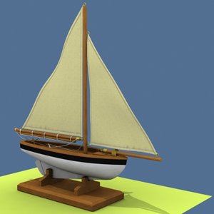 sailboat modeled 3d model