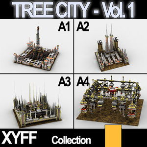3dsmax xyff tree city blocks