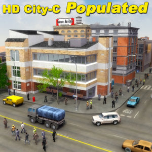 3d city population hd
