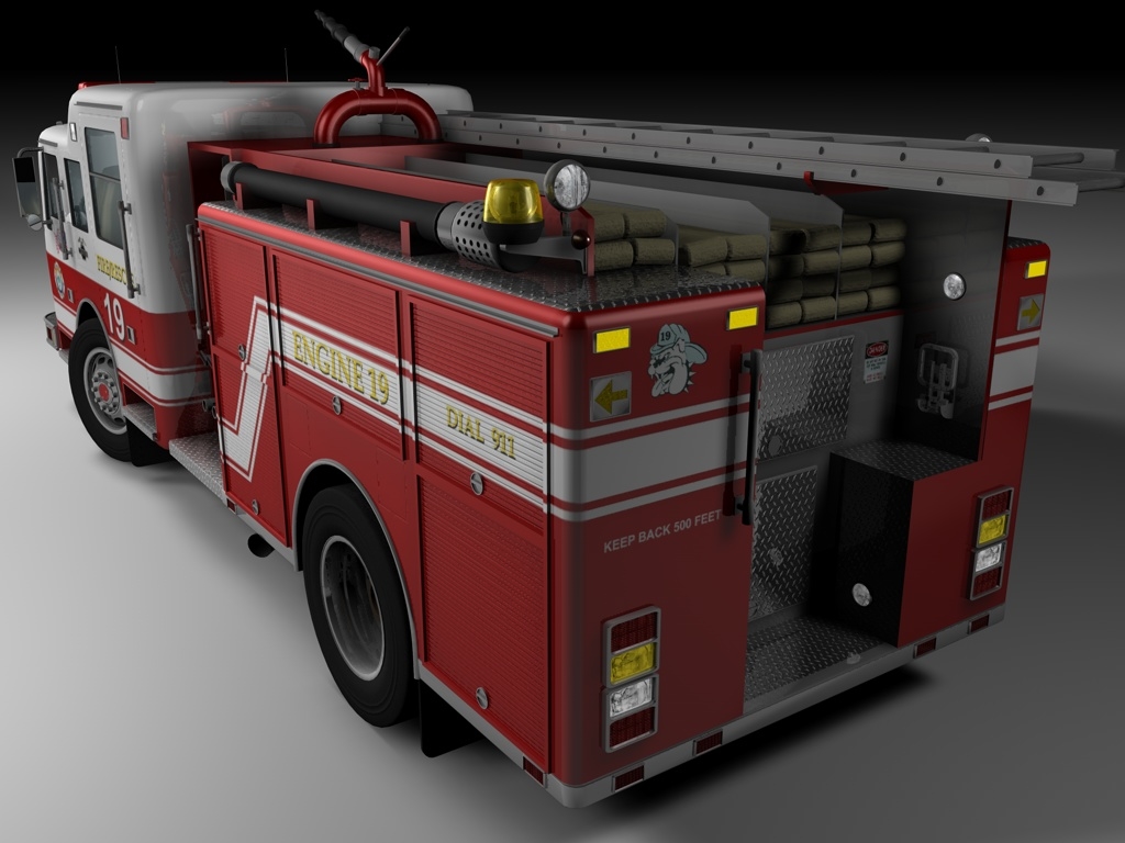 3d firetruck model