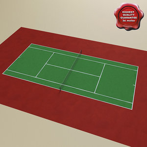tennis court v2 3d model
