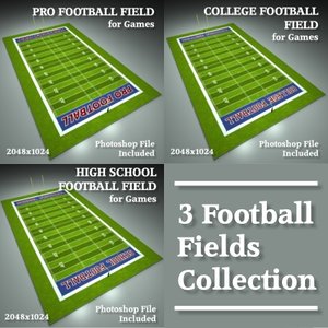 3d football field model