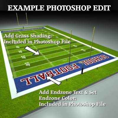 3d football field model