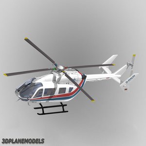 3d model eurocopter ec-145 meravo helicopters