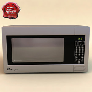 3d model microwave oven monogram