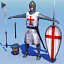 crusader knight templar 3d model