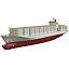 3d container ship model