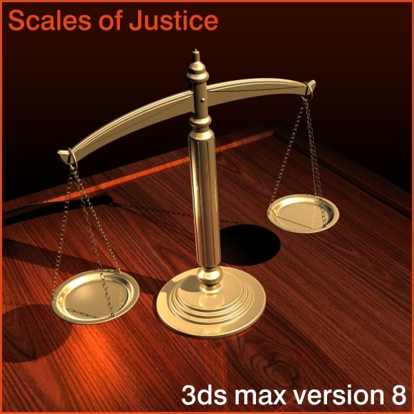 scales justice 3d model